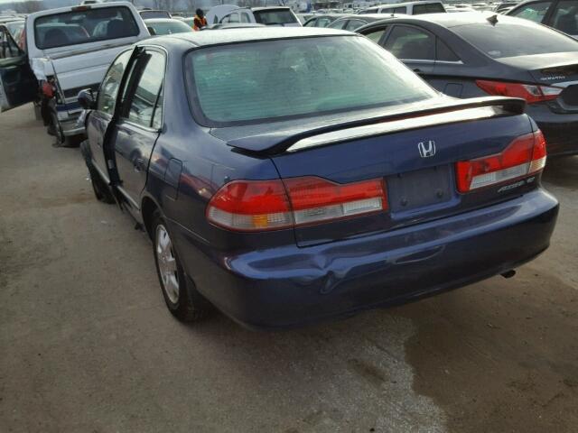 1HGCG566X2A165067 - 2002 HONDA ACCORD EX BLUE photo 3