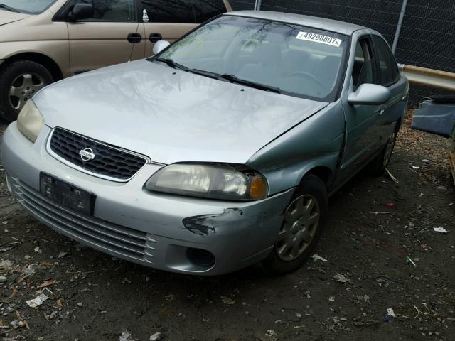 3N1CB51D42L658600 - 2002 NISSAN SENTRA XE SILVER photo 2