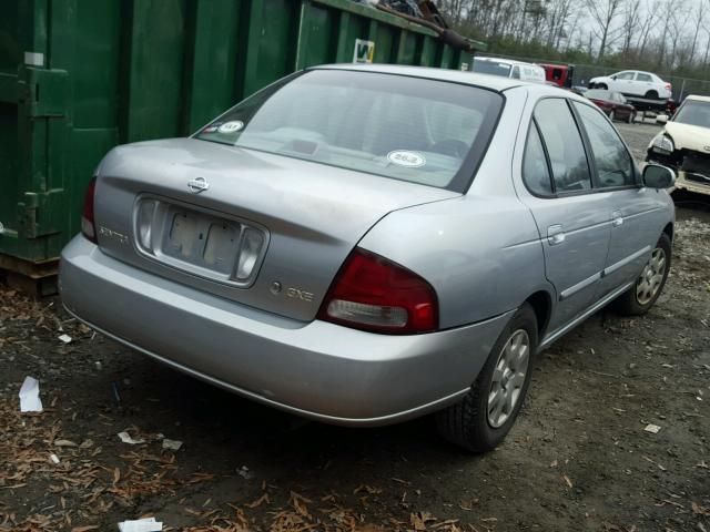 3N1CB51D42L658600 - 2002 NISSAN SENTRA XE SILVER photo 4