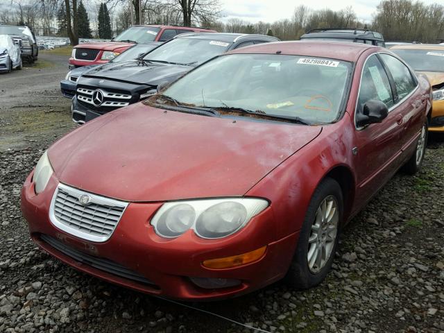 2C3HE66G22H247521 - 2002 CHRYSLER 300M RED photo 2