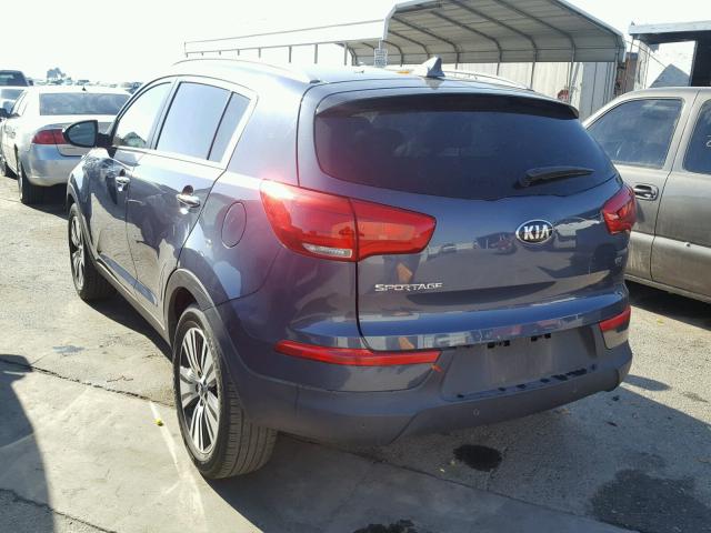 KNDPC3ACXF7705954 - 2015 KIA SPORTAGE E BLUE photo 3