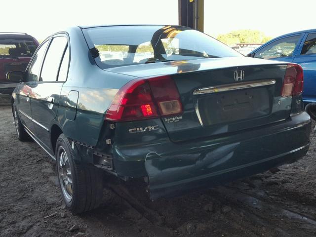 1HGES16522L070546 - 2002 HONDA CIVIC LX GREEN photo 3