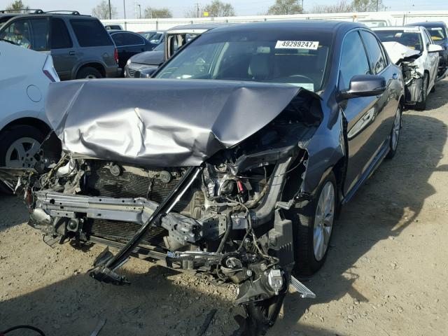 1HGCR3F9XDA030392 - 2013 HONDA ACCORD TOU GRAY photo 2