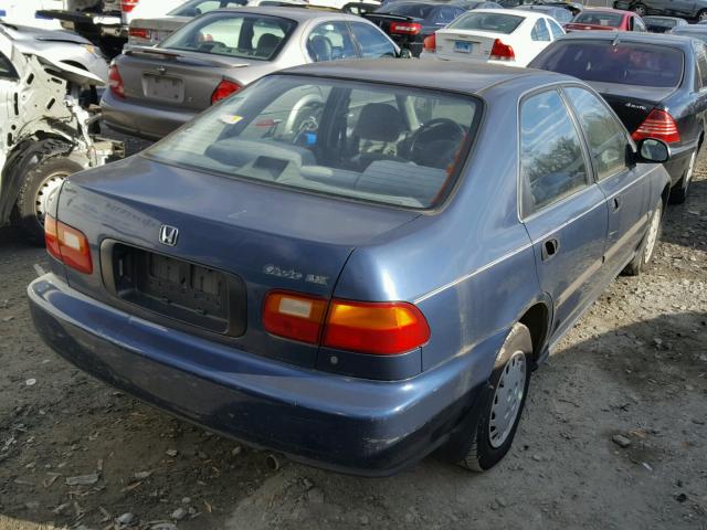 1HGEG8653PL003634 - 1993 HONDA CIVIC LX BLUE photo 4