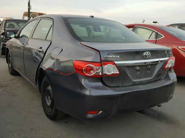 JTDBU4EE8B9133161 - 2011 TOYOTA COROLLA BA GRAY photo 3