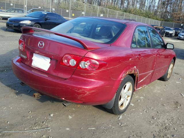 1YVHP80D835M29730 - 2003 MAZDA 6 S RED photo 4