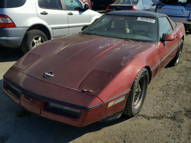 1G1YY2180H5124479 - 1987 CHEVROLET CORVETTE RED photo 2