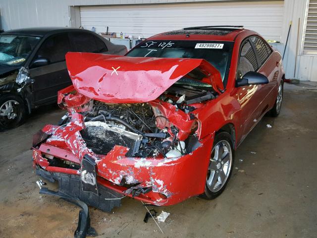 1G2ZH58N074194534 - 2007 PONTIAC G6 GT RED photo 2