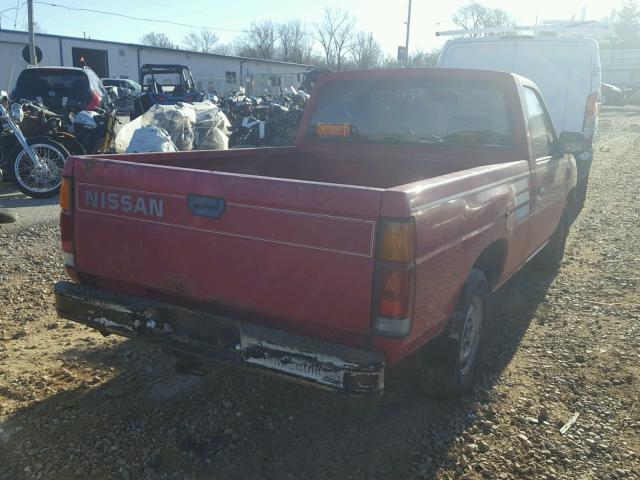 1N6ND11S7GC422871 - 1986 NISSAN D21 SHORT RED photo 4