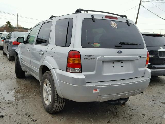 1FMYU96H75KC81892 - 2005 FORD ESCAPE HEV SILVER photo 3