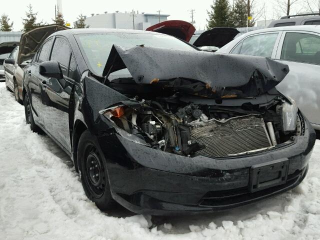 2HGFB2F40CH037013 - 2012 HONDA CIVIC LX BLACK photo 1