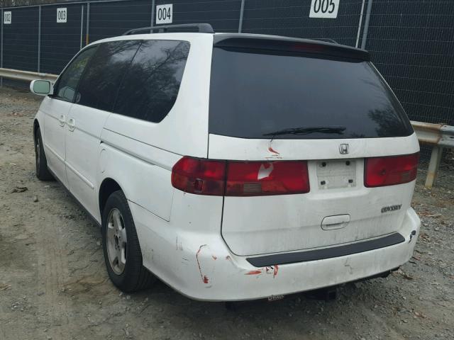 2HKRL18661H594207 - 2001 HONDA ODYSSEY EX WHITE photo 3