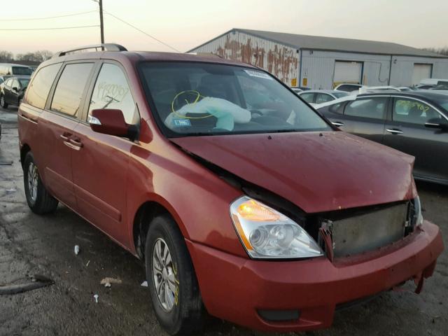 KNDMG4C73C6433729 - 2012 KIA SEDONA LX RED photo 1