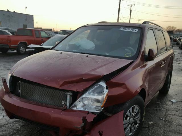 KNDMG4C73C6433729 - 2012 KIA SEDONA LX RED photo 2