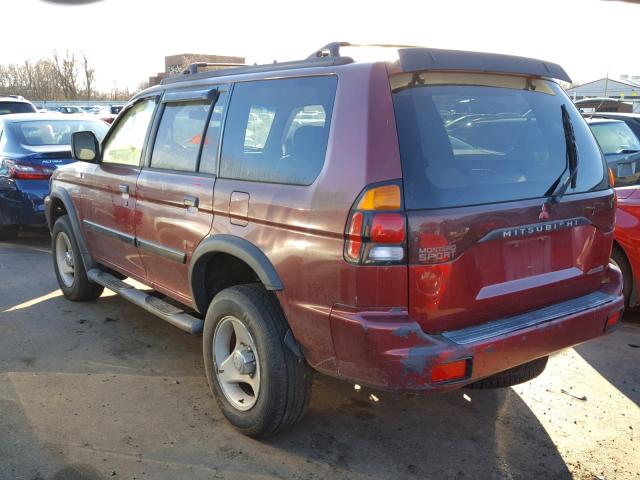 JA4MT31H9YP819200 - 2000 MITSUBISHI MONTERO SP BURGUNDY photo 3