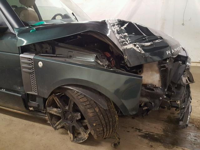 SALME1D49BA356572 - 2011 LAND ROVER RANGE ROVE GREEN photo 9