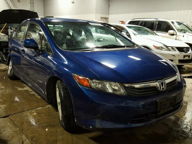 19XFB2F54CE030021 - 2012 HONDA CIVIC LX BLUE photo 1