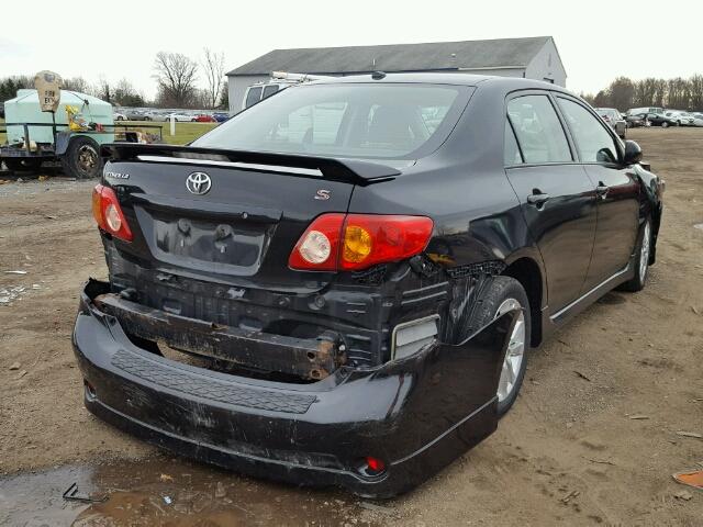 2T1BU4EE7AC251940 - 2010 TOYOTA COROLLA BA BLACK photo 4