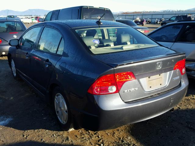 JHMFA36278S024084 - 2008 HONDA CIVIC HYBR GRAY photo 3