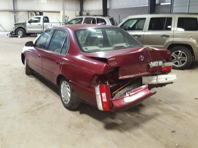 2T1BB02E7VC181543 - 1997 TOYOTA COROLLA DX MAROON photo 3