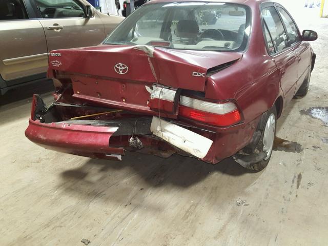 2T1BB02E7VC181543 - 1997 TOYOTA COROLLA DX MAROON photo 9