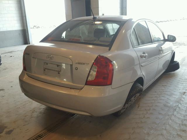 KMHCN4AC1AU490159 - 2010 HYUNDAI ACCENT GLS SILVER photo 4