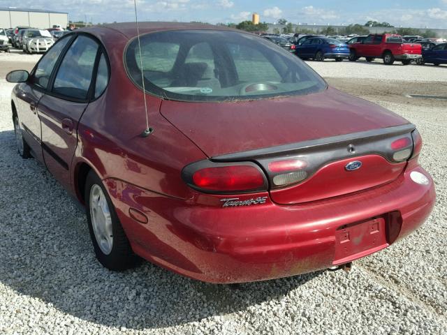 1FAFP52U8WG275527 - 1998 FORD TAURUS LX RED photo 3