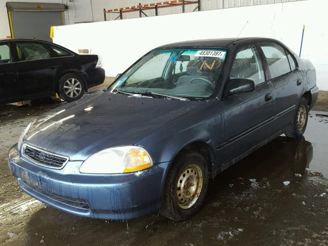 2HGEJ6624TH527605 - 1996 HONDA CIVIC DX BLUE photo 2