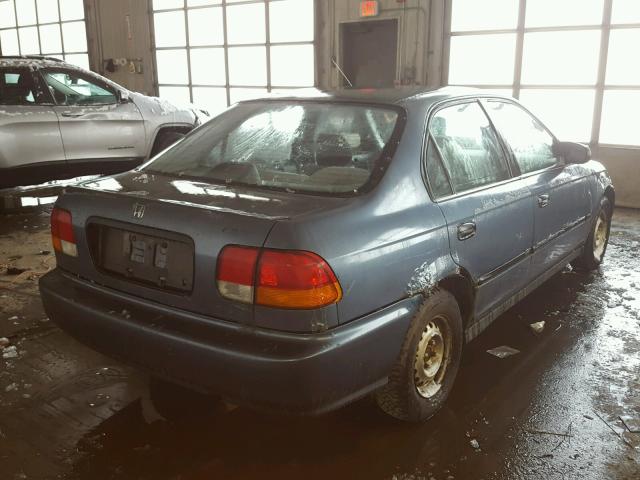 2HGEJ6624TH527605 - 1996 HONDA CIVIC DX BLUE photo 4