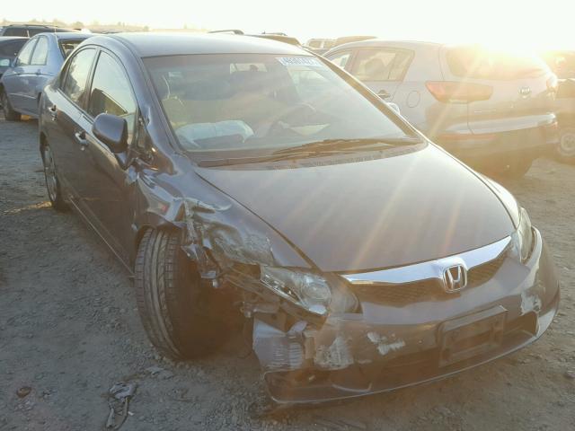 2HGFA1F50AH538843 - 2010 HONDA CIVIC LX BLACK photo 1