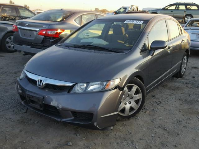 2HGFA1F50AH538843 - 2010 HONDA CIVIC LX BLACK photo 2