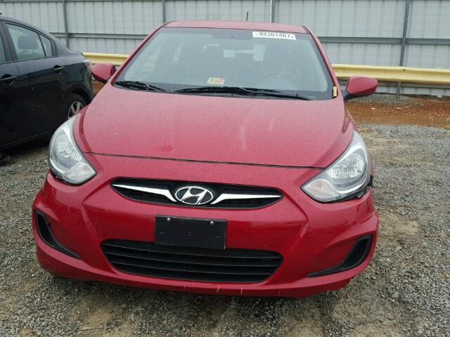 KMHCT5AE3DU093649 - 2013 HYUNDAI ACCENT GLS RED photo 9