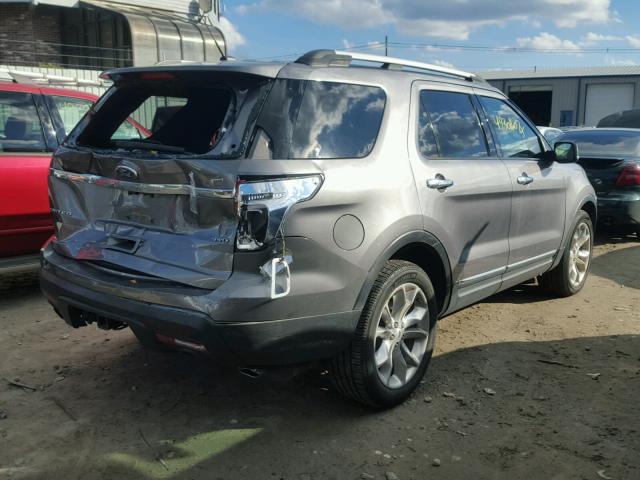 1FMHK8F86CGA90142 - 2012 FORD EXPLORER L GRAY photo 4