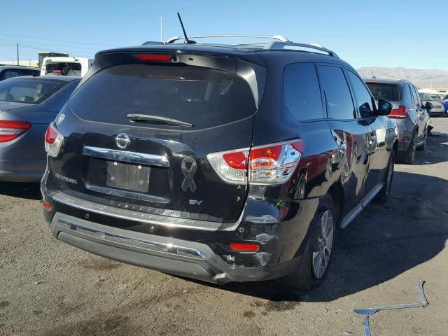 5N1AR2MN0DC667792 - 2013 NISSAN PATHFINDER BLACK photo 4