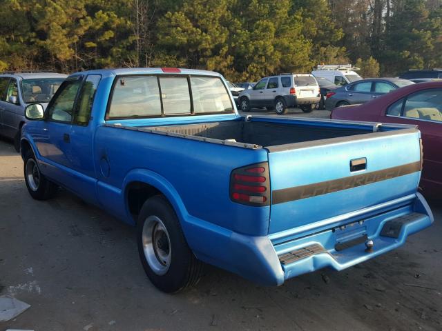 1GCCS19Z7R8212956 - 1994 CHEVROLET S TRUCK S1 BLUE photo 3