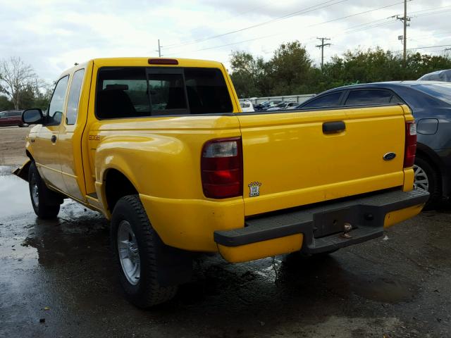 1FTYR44U52TA30030 - 2002 FORD RANGER SUP YELLOW photo 3