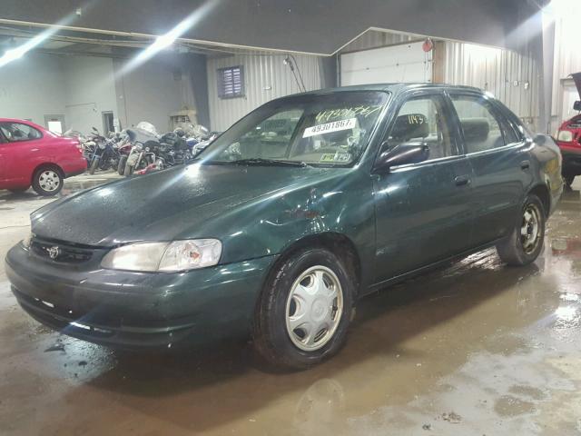 2T1BR12E4YC306746 - 2000 TOYOTA COROLLA VE GREEN photo 2