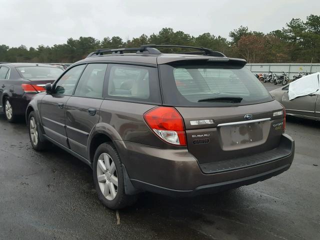 4S4BP61C987366828 - 2008 SUBARU OUTBACK 2. BROWN photo 3