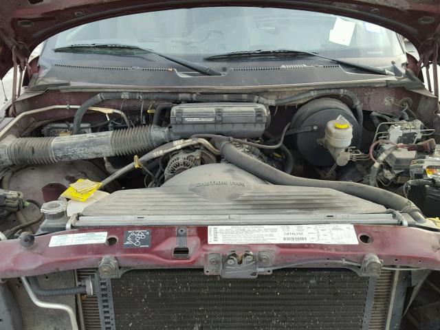 1B7HC16XX1S331565 - 2001 DODGE RAM 1500 MAROON photo 7