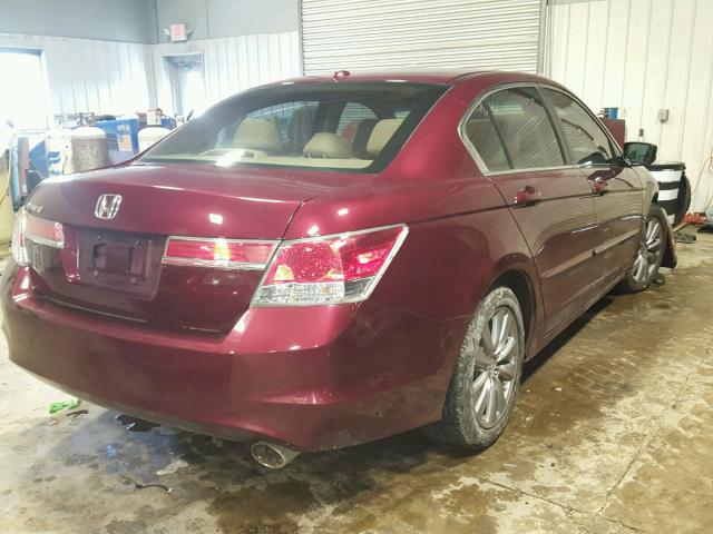 1HGCP2F83CA058069 - 2012 HONDA ACCORD EXL MAROON photo 4