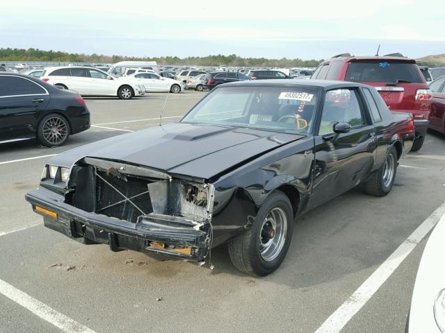 1G4GJ1175HP457091 - 1987 BUICK REGAL Negro foto 2