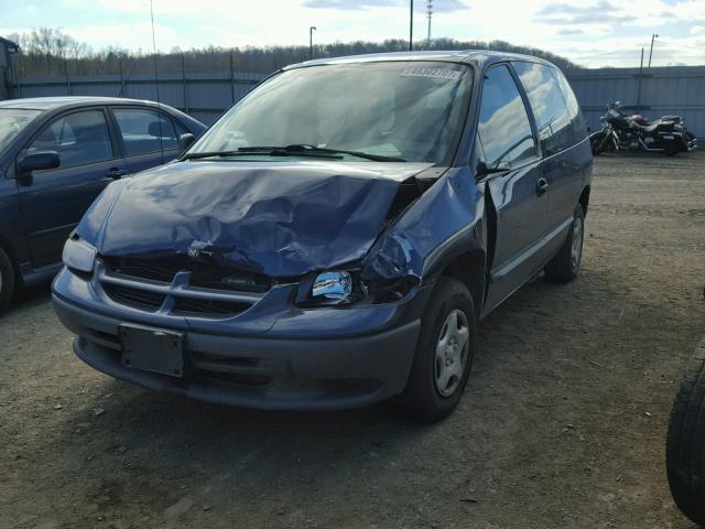 2B4GP2532YR731097 - 2000 DODGE CARAVAN BLUE photo 2