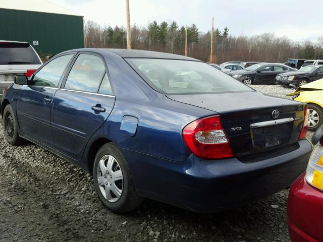 4T1BE32K62U502593 - 2002 TOYOTA CAMRY LE ლურჯი ფოტო 3