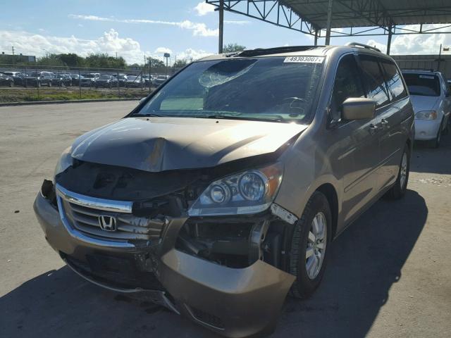 5FNRL38779B010797 - 2009 HONDA ODYSSEY EX GOLD photo 2