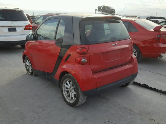 WMEEJ31X69K266447 - 2009 SMART FORTWO PUR RED photo 3