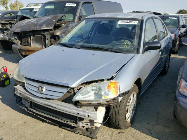 2HGES15172H544115 - 2002 HONDA CIVIC DX SILVER photo 2