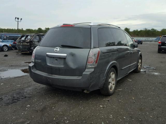 5N1BV28UX7N137369 - 2007 NISSAN QUEST S GRAY photo 4