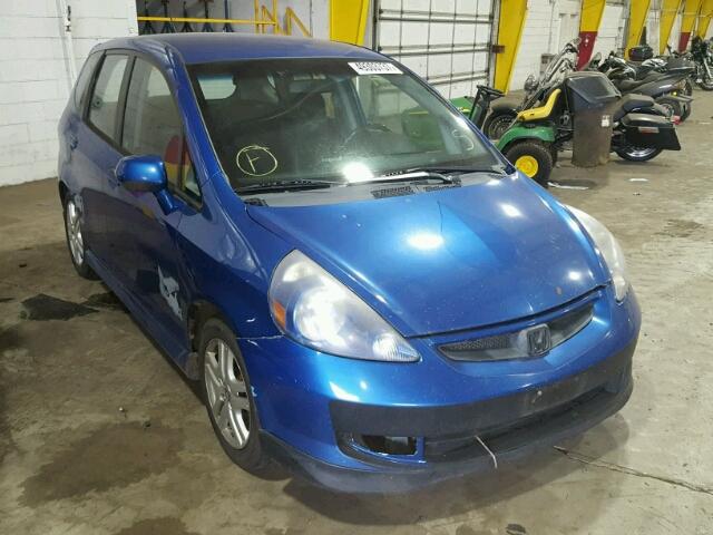 JHMGD386X7S005362 - 2007 HONDA FIT S BLUE photo 1