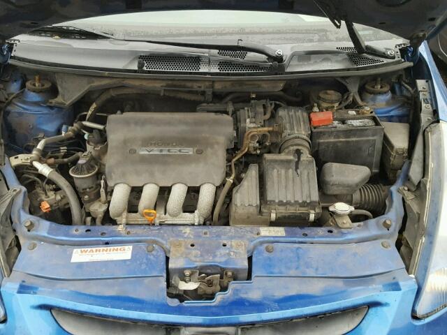 JHMGD386X7S005362 - 2007 HONDA FIT S BLUE photo 7