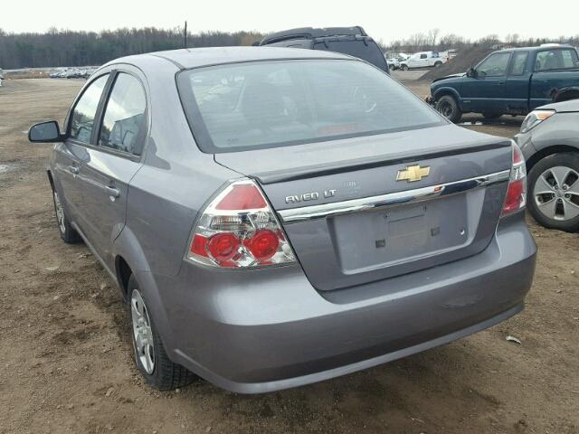 KL1TD5DE8AB126866 - 2010 CHEVROLET AVEO LS GRAY photo 3